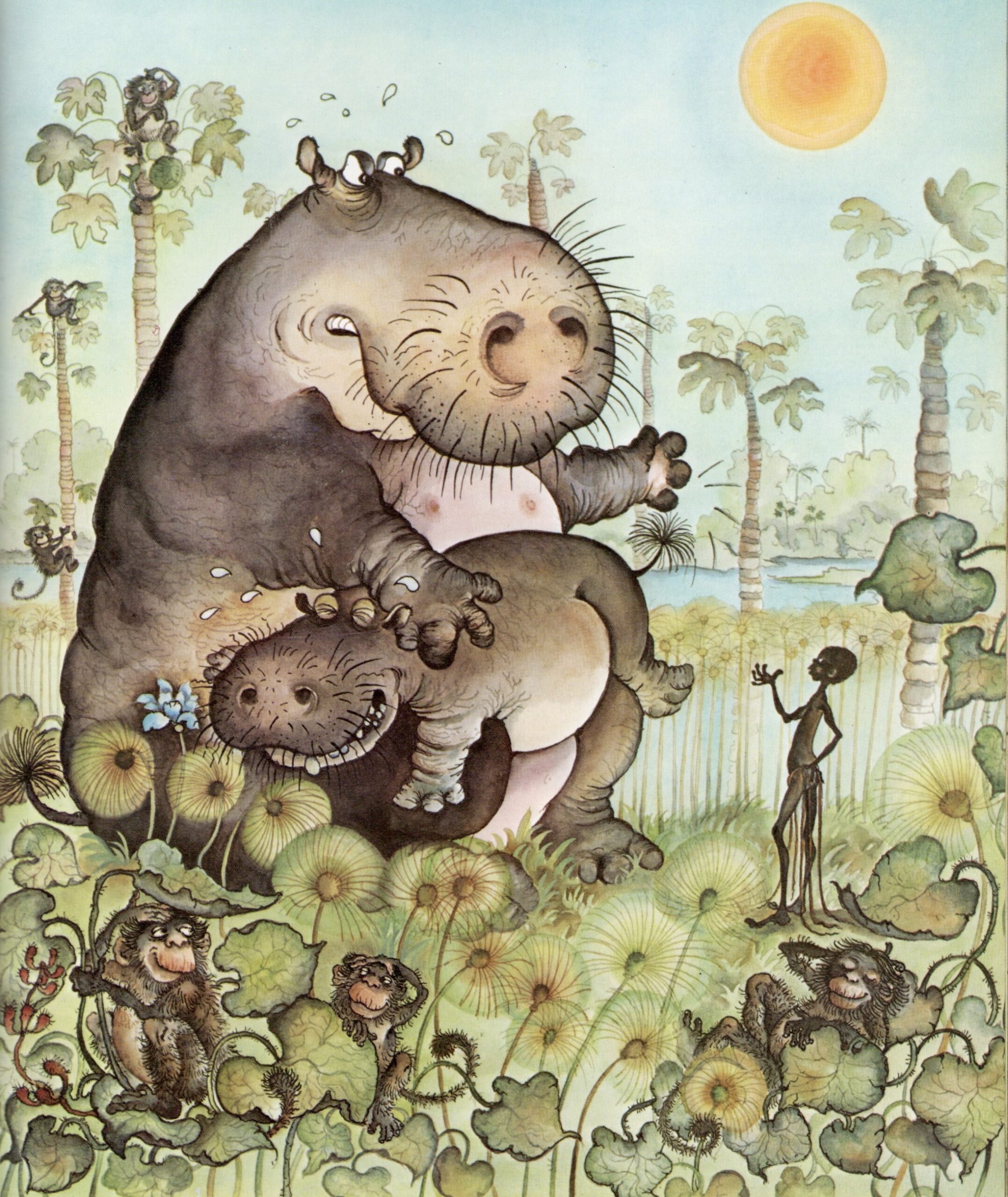 Illustration from Nungu and the Elephant