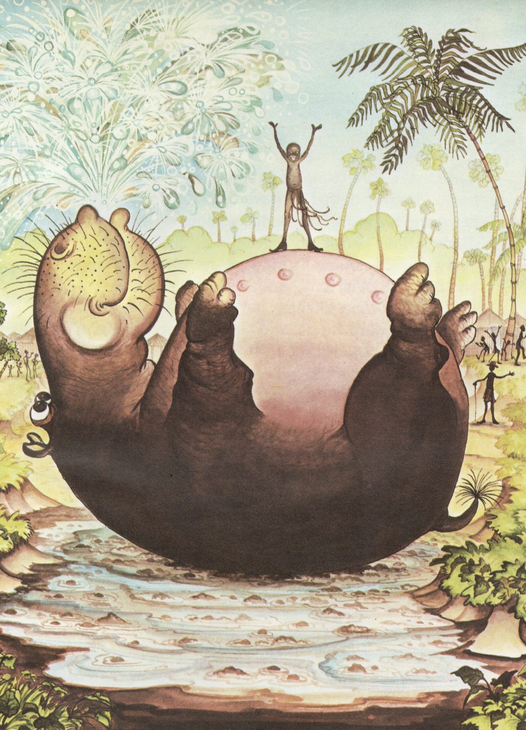 Illustration from Nungu and the Hippopotamus