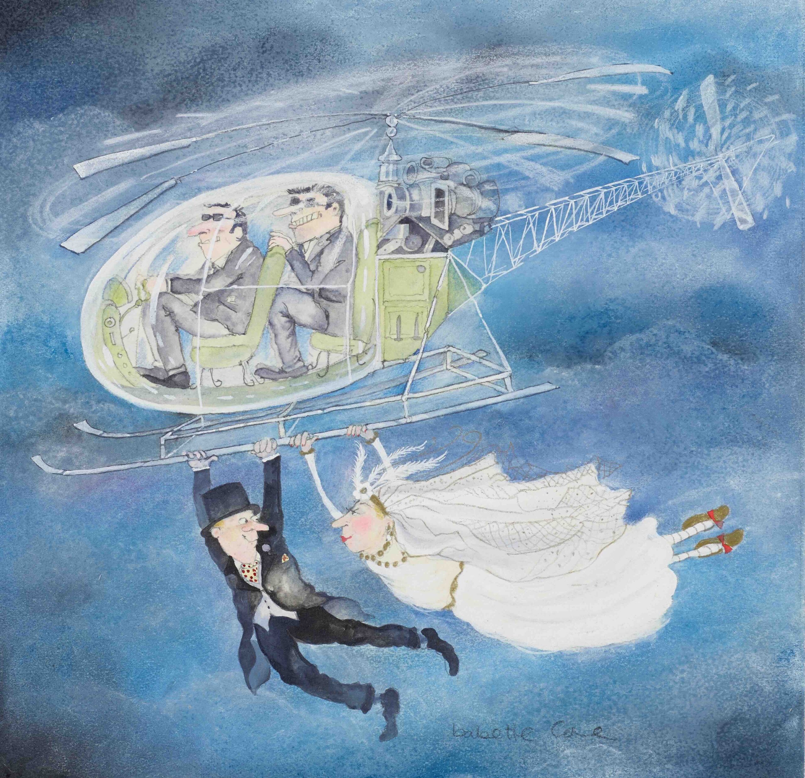 Original stunt illustration from Drop Dead